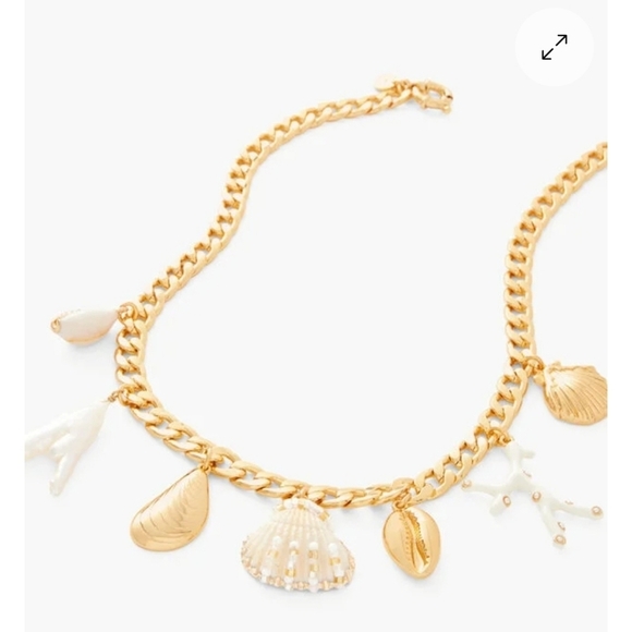 🔹House Of Harlow🔹️ 1960 Gold Charm 18" Natural Shell Freshwater Pearl Necklace - Picture 2 of 13